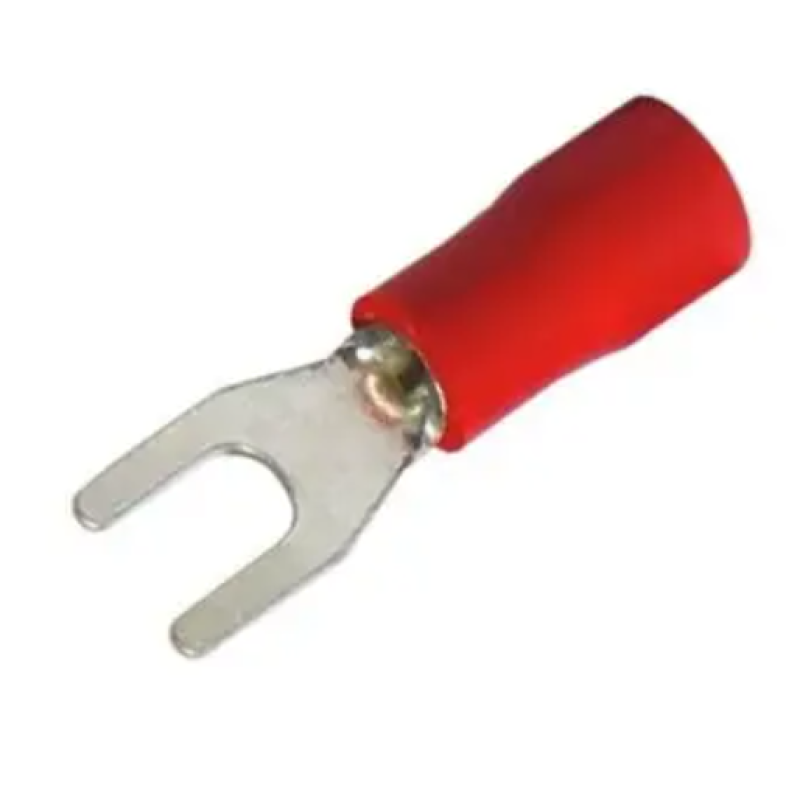 Клемма «вилка» SV1.25-4 в изоляції 4мм січення проводу 1,5 кв.мм Клеми Конектори Розєми Провода image