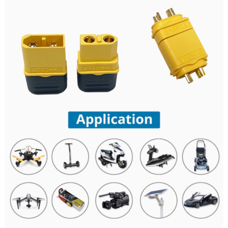 Роз'єм XT60 папа-мама пара: чоловічий та жіночий роз'єми для з'єднання електронних пристроїв.