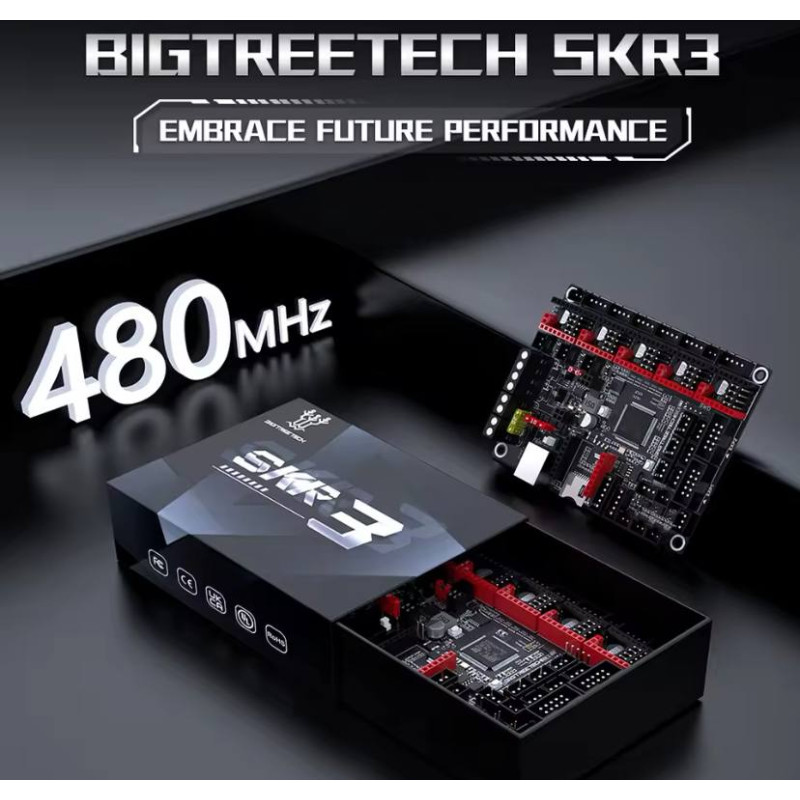 Плата керування BIGTREETECH SKR 3: найновіша модель для вашого принтера! Плата керування BIGTREETECH SKR 3 з виводами для підключення до 3D принтера, кольоровим дисплеєм і USB-портом.