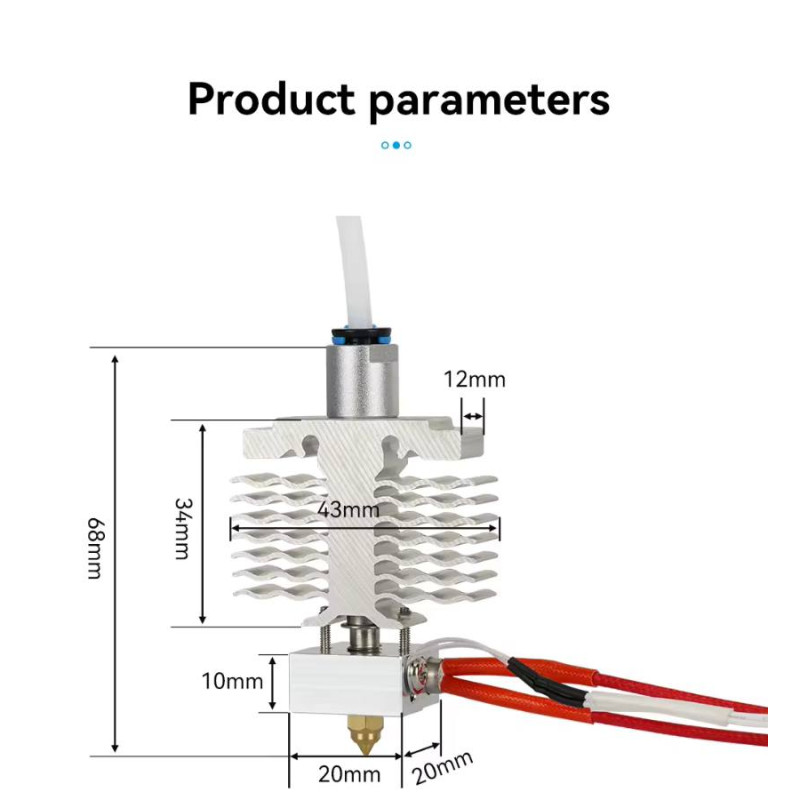 Хотенд Ender-3 V2 Neo 24В 40Вт У зборі - високоякісний компонент для 3D принтера з низьким споживанням енергії.