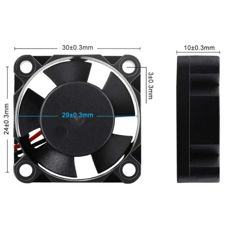 Вентилятор (кулер) 30*10 24В/12В GDA3010, Bearing-Втулка, GDSTime Охолодження, Акційні товари image
