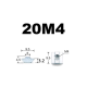 Гайка закладна профіль 20х20мм М4 image
