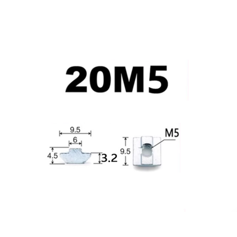 Showing image for Гайка закладна профіль 20х20мм М5 Гайка закладна профіль 20х20мм М5 Профіль та фурнітура image