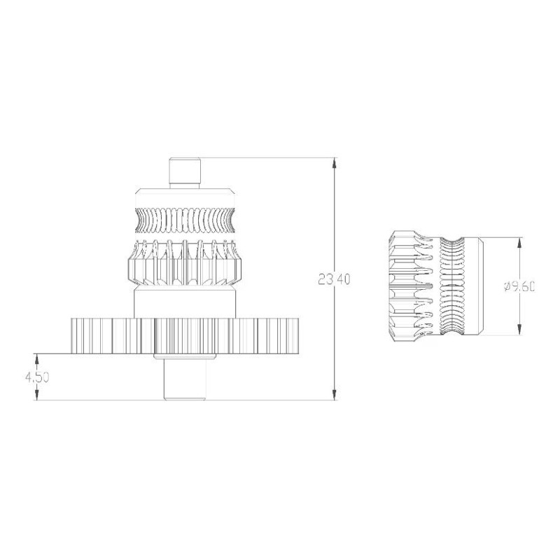 Шестерні екструдера Sprite загартована сталь для Creality Ender3 S1 V3 SE Ender-5 CR-10 Smart Pro CR-200B CR-M4 image