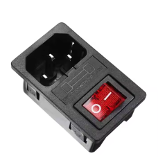 Розєм живлення IEC320-C14 із запобіжником та вимикачем