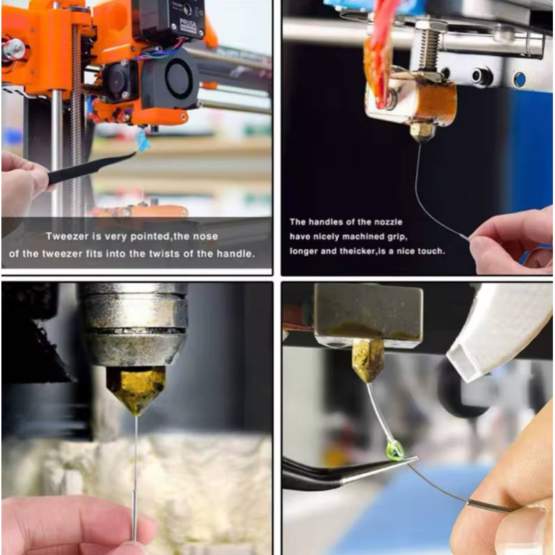 Набір голок для прочищення сопла комплект із пінцетами (0,15 0,20 0,25 0,30 0,35 0,4, 0,5 0,6 0,8 1) Інструменти та Аксессуари image