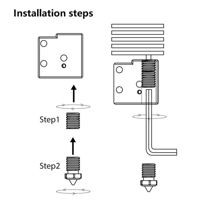 Адаптер V6 Volcano для сопла V6 (перехідник Volcano Heater Block → V6) High Flow Copper Connector Сопла image