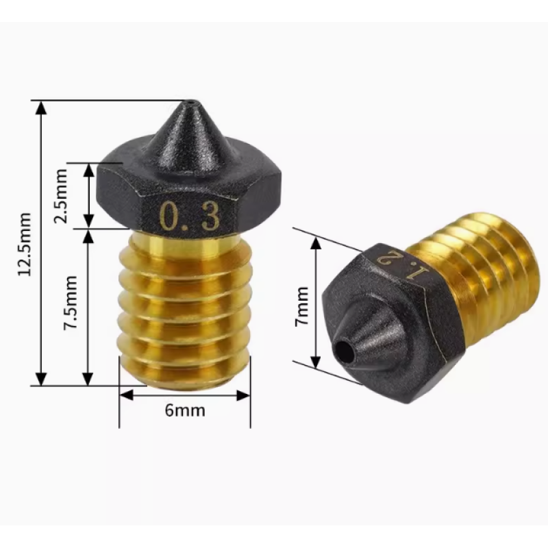 Сопло E3D v6, CHT E3D v6, High Traffic, 1,75 мм латунь із тефлоновим покриттям Сопла image
