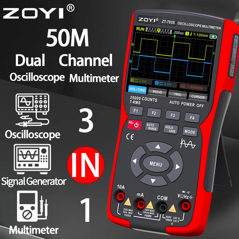 ZOYI ZT‑703S – кольоровий ручний осцилограф мультиметр для ремонту авто