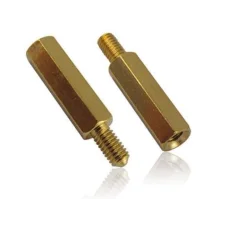 Стійка FM різьбова шестигранна, латунь, M3 x 20+6 мм