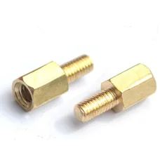 Стійка FM різьбова шестигранна, латунь, M3 x 10+6 мм